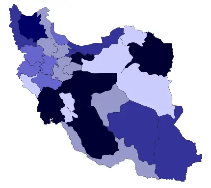 عکس HD طرح نقشه ایران به رنگ های بنفش خوشگل