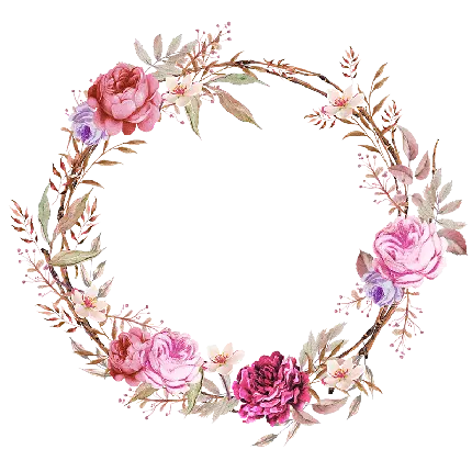 شکل دایره گل های زیبا و صورتی برای ادیت عکس های عروسی و پروفایل