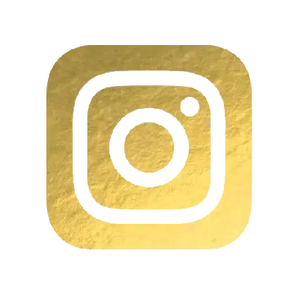 آیکون و لوگوی طلایی رنگ اینستاگرام با بافتی برجسته