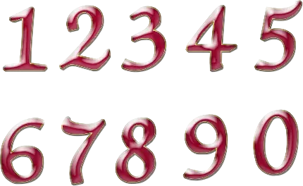 تصویر اعداد ریاضی قرمز با کیفیت بالا برای چاپ