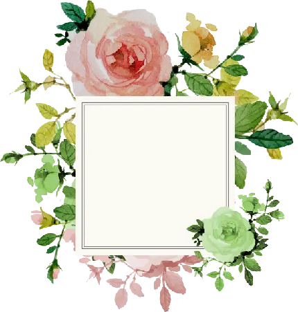 شکل مربع گل های زیبا و صورتی برای ادیت عکس های عروسی و پروفایل