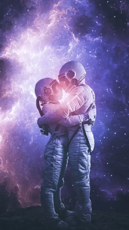 تصاویر زمینه فانتزی فضانورد در فضا برای گوشی آیفون و سامسونگ