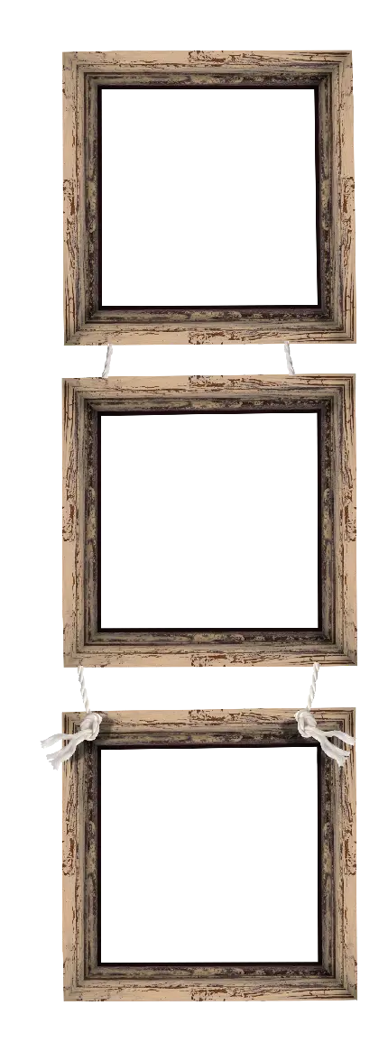 سه عدد قاب چوبی مربعی برای ادیت
