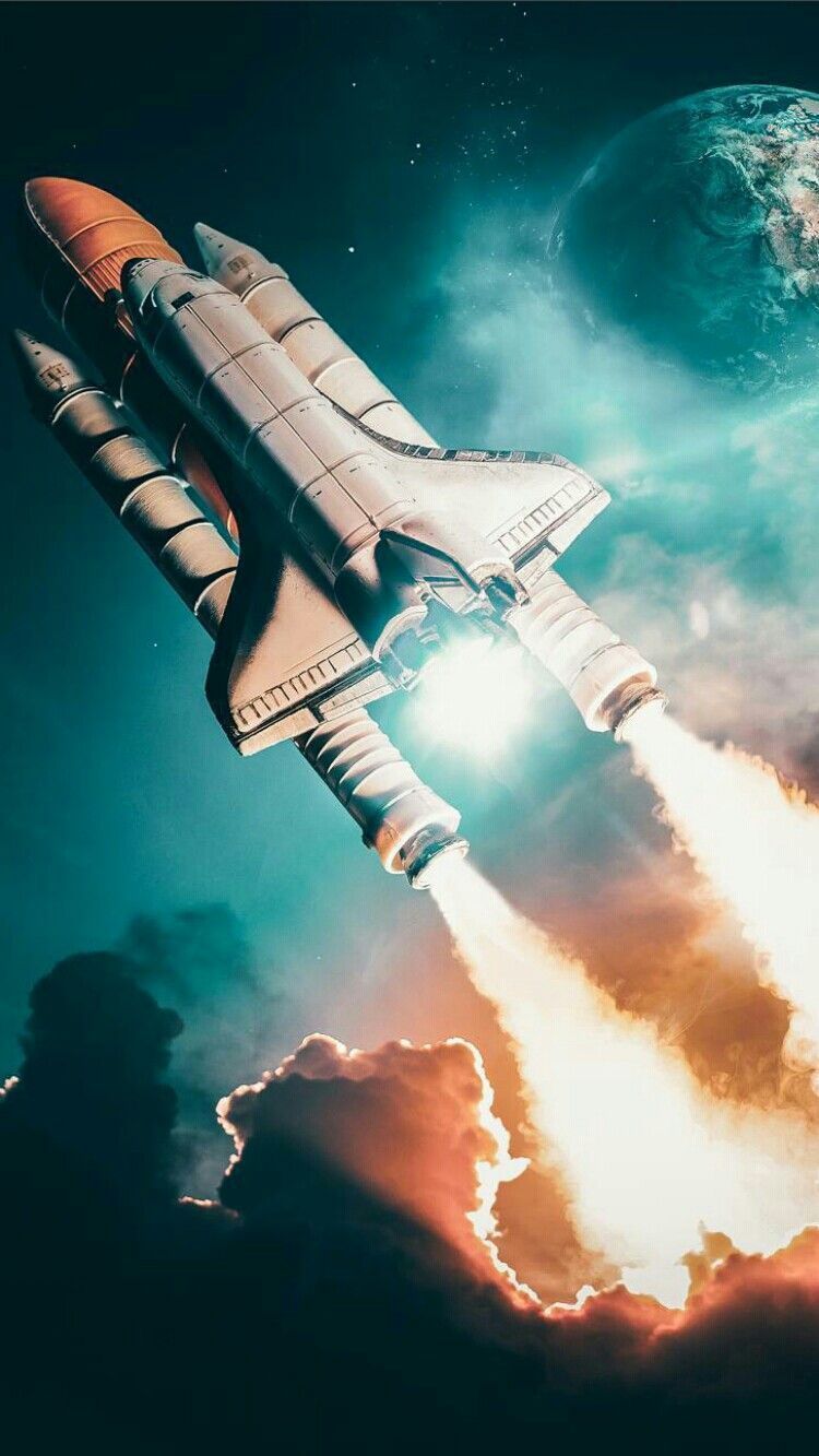 عکس زیبا از موشک در فضا مخصوص تصویر زمینه تلفن