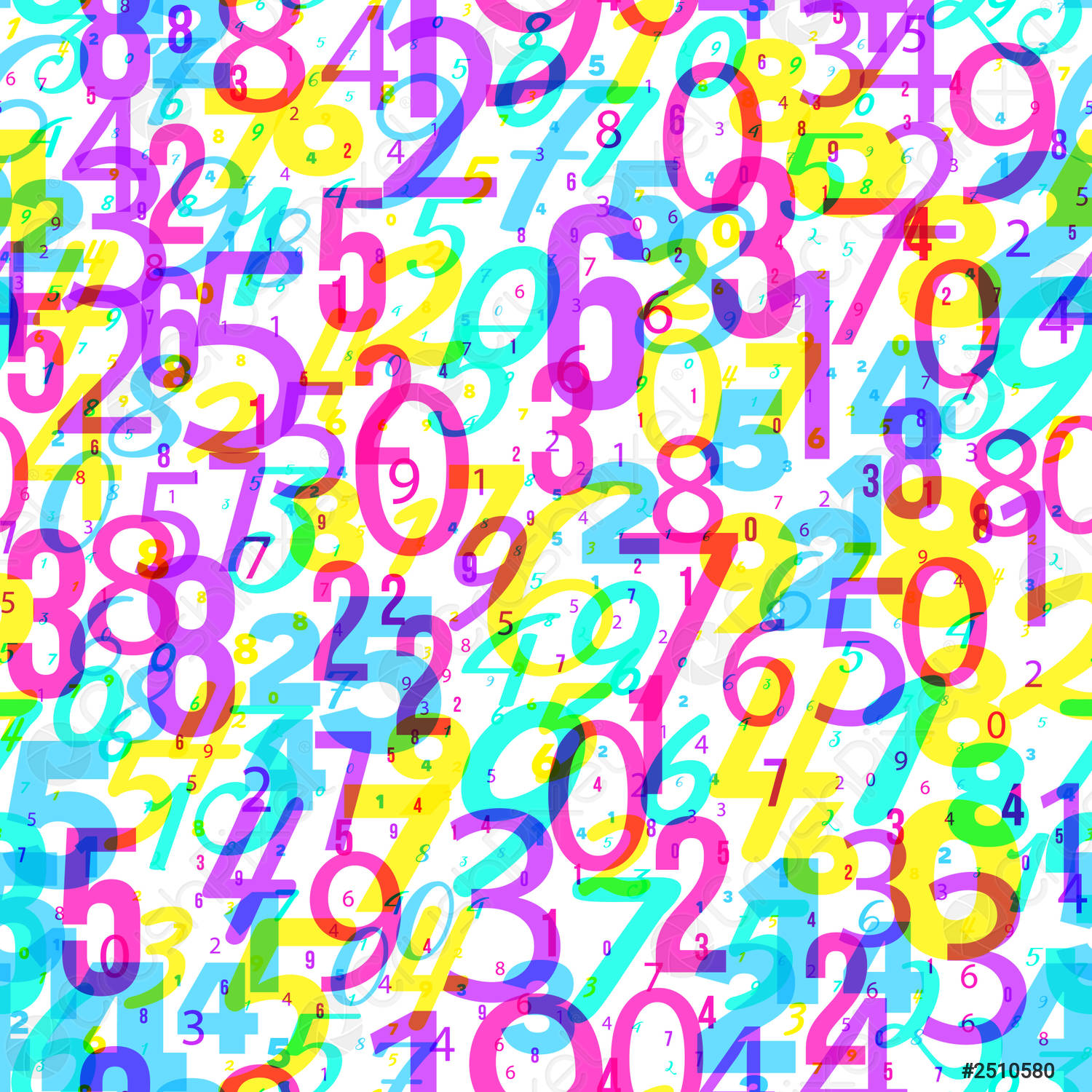 تصویر از اعداد رنگارنگ برای پروفایل دانشجو های رشته ریاضی