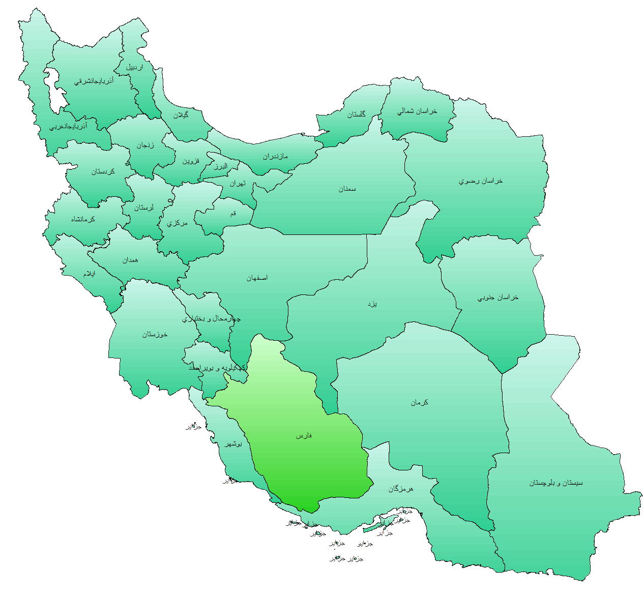 دانلود رایگان وکتور نقشه ایران