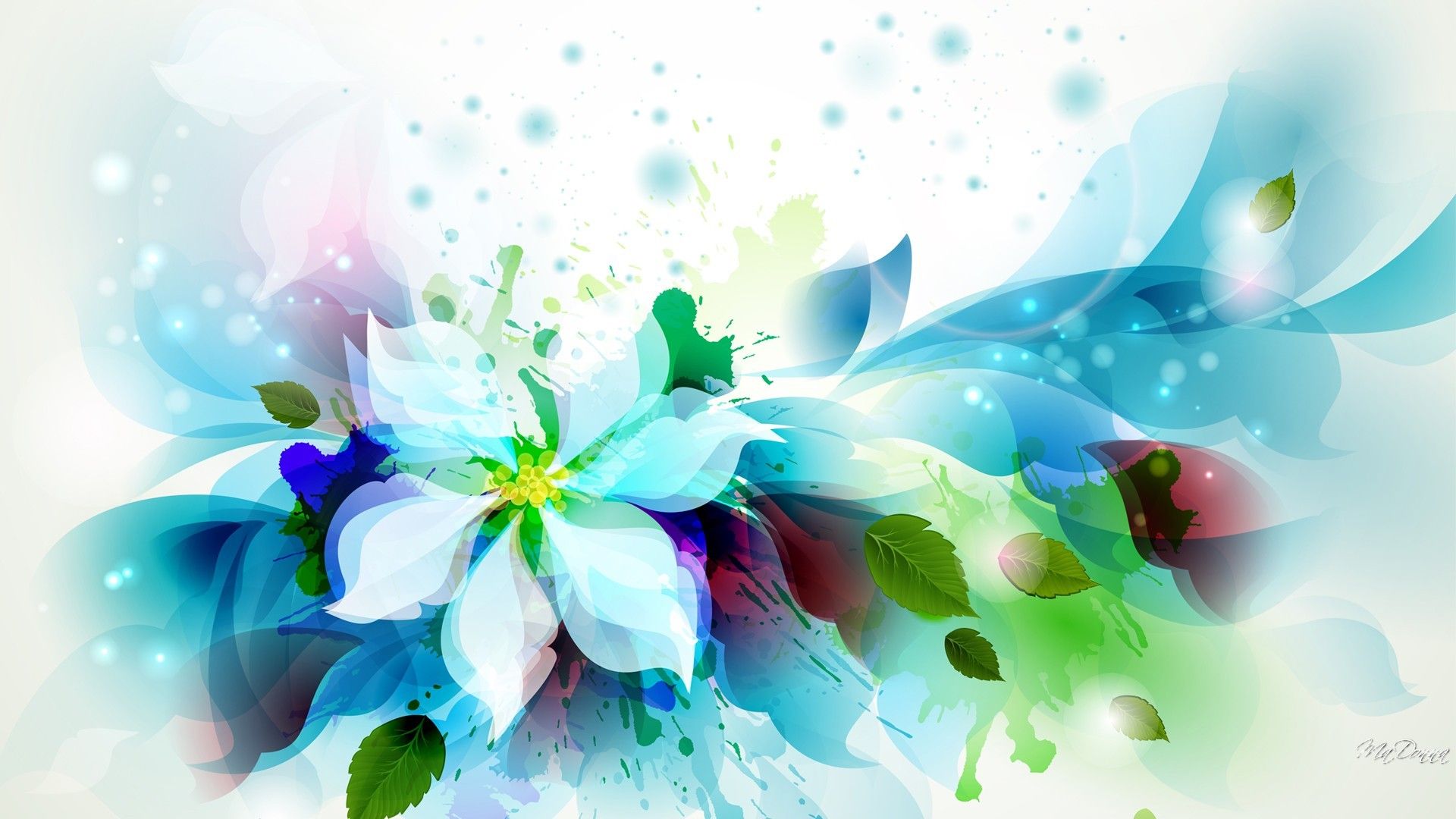 عکس گل گلی آبی روشن بهار برای دسکتاپ کامپیوتر