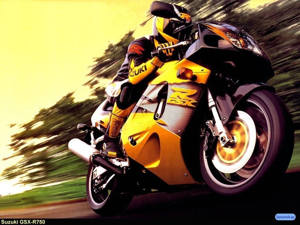 عکس موتور سیکلت اسپرت زرد