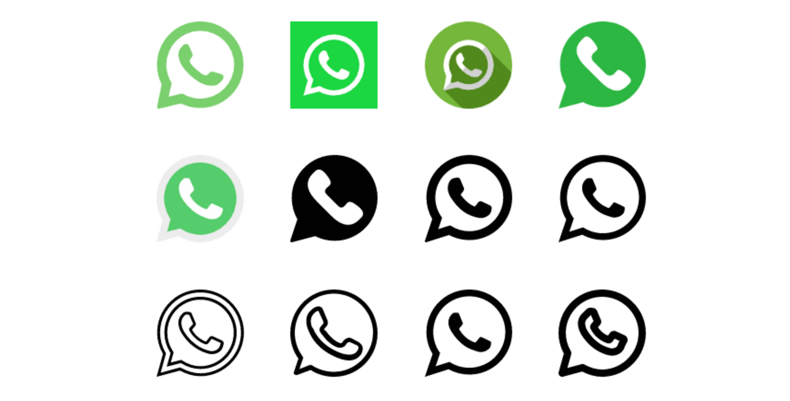 دانلود ۱۲ عدد لوگو واتساپ با طرح های مختلف png و رایگان