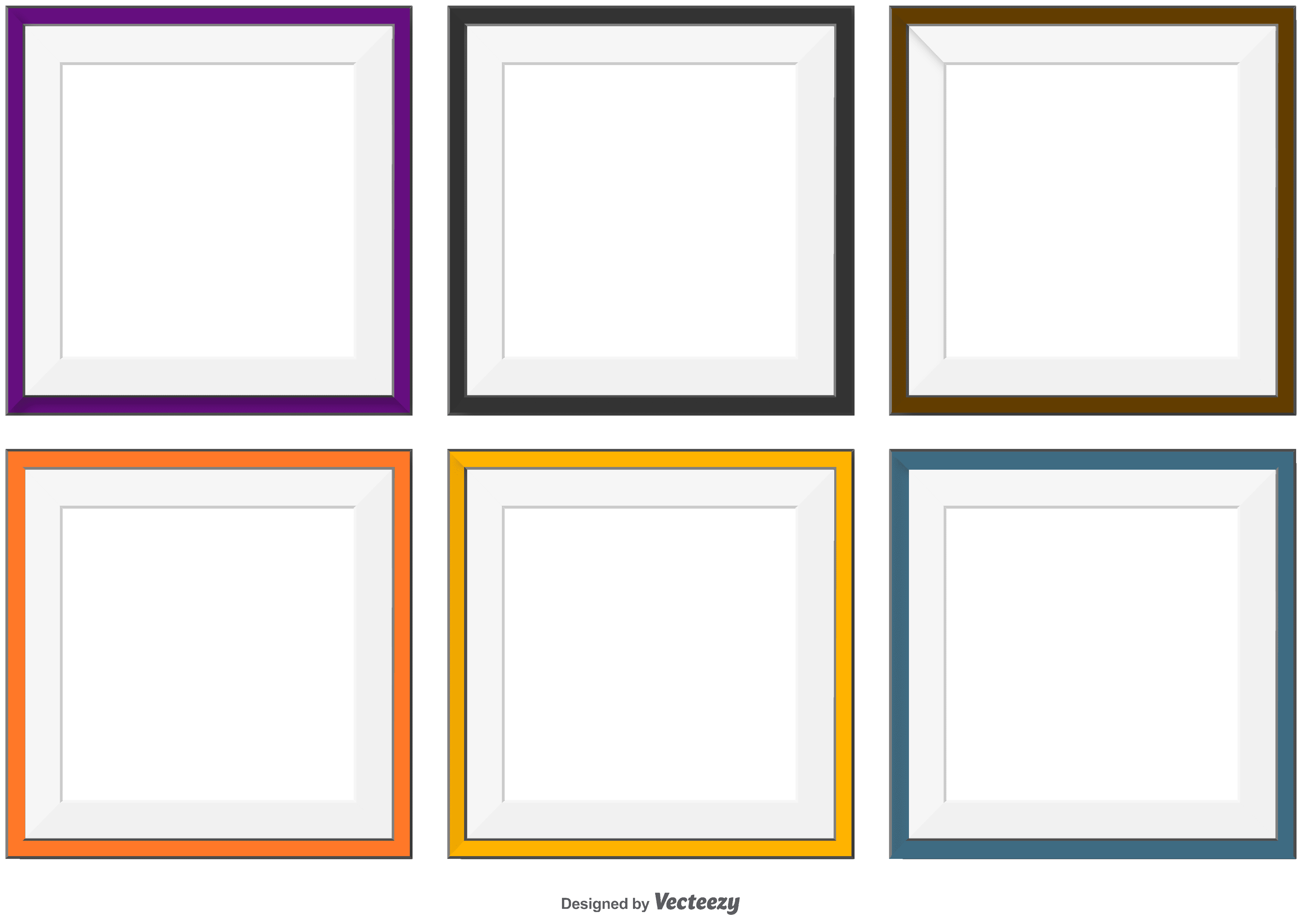 کادر های مربعی شیک رنگارنگ با کیفیت بالا برای ادیت PNG