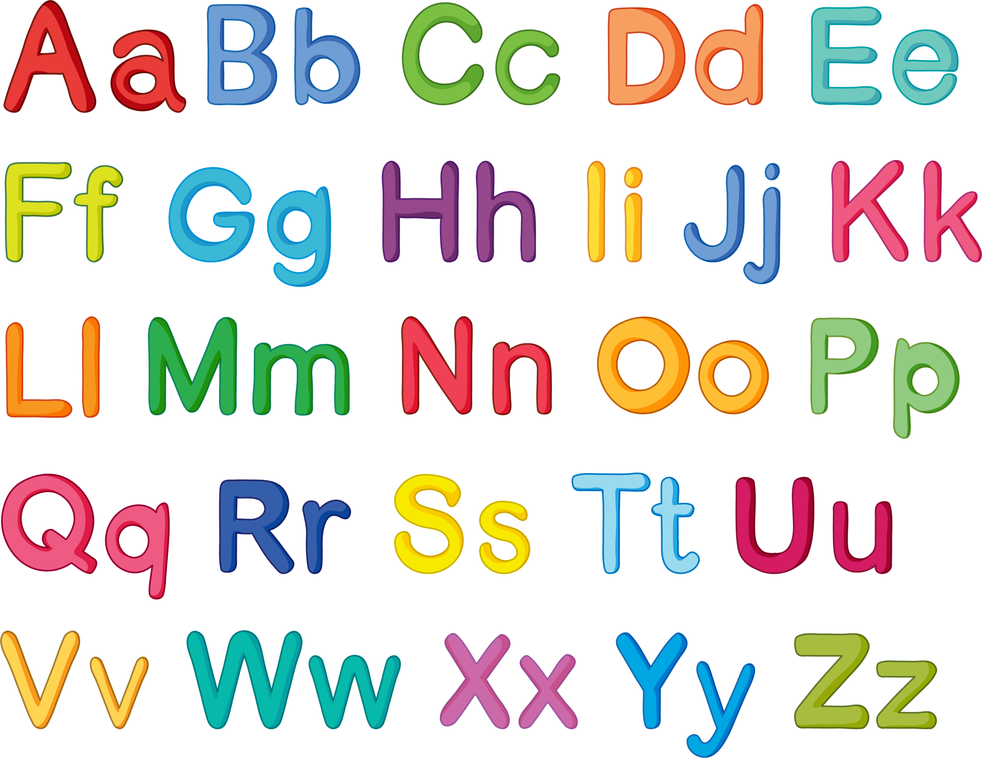 عکس حروف انگلیسی رنگین کمانی زیبا