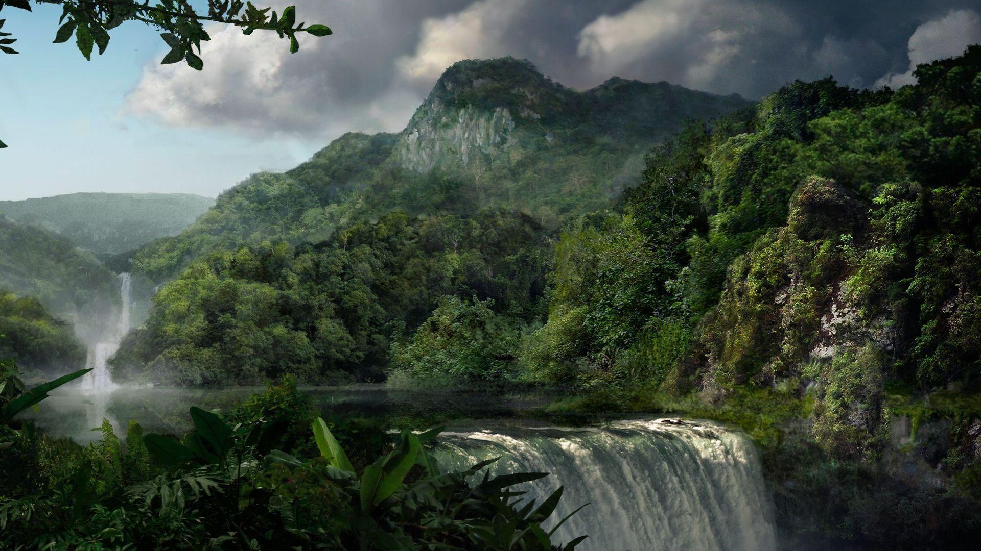 عکس پروفایل دلپسند طبیعت بکر با نقشی از رودخانه و جنگل