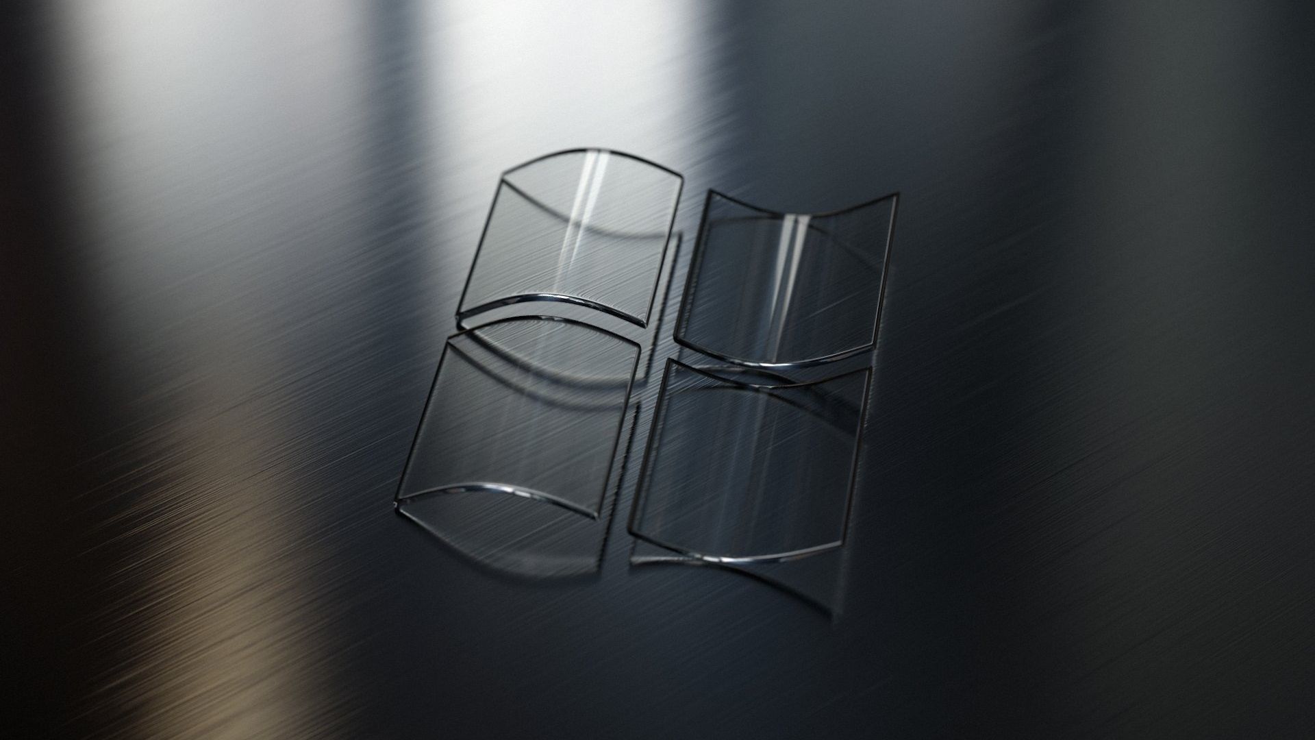 دانلود Wallpaper نماد ویندوز با ساختار جالب شیشه ای برای لپتاپ