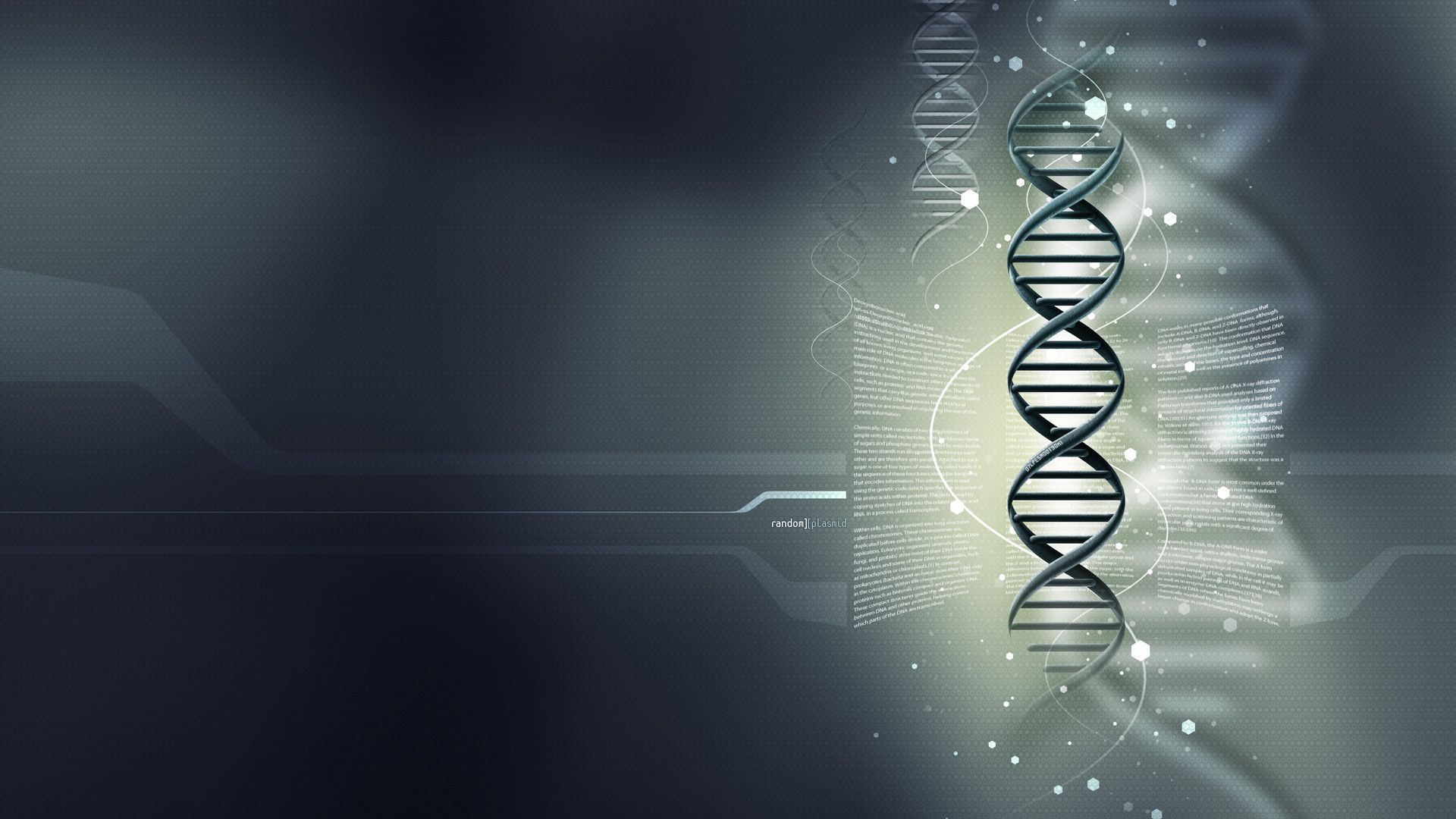 بهترین صفحه زمینه علمی پاورپوینت با طرح ساختار DNA