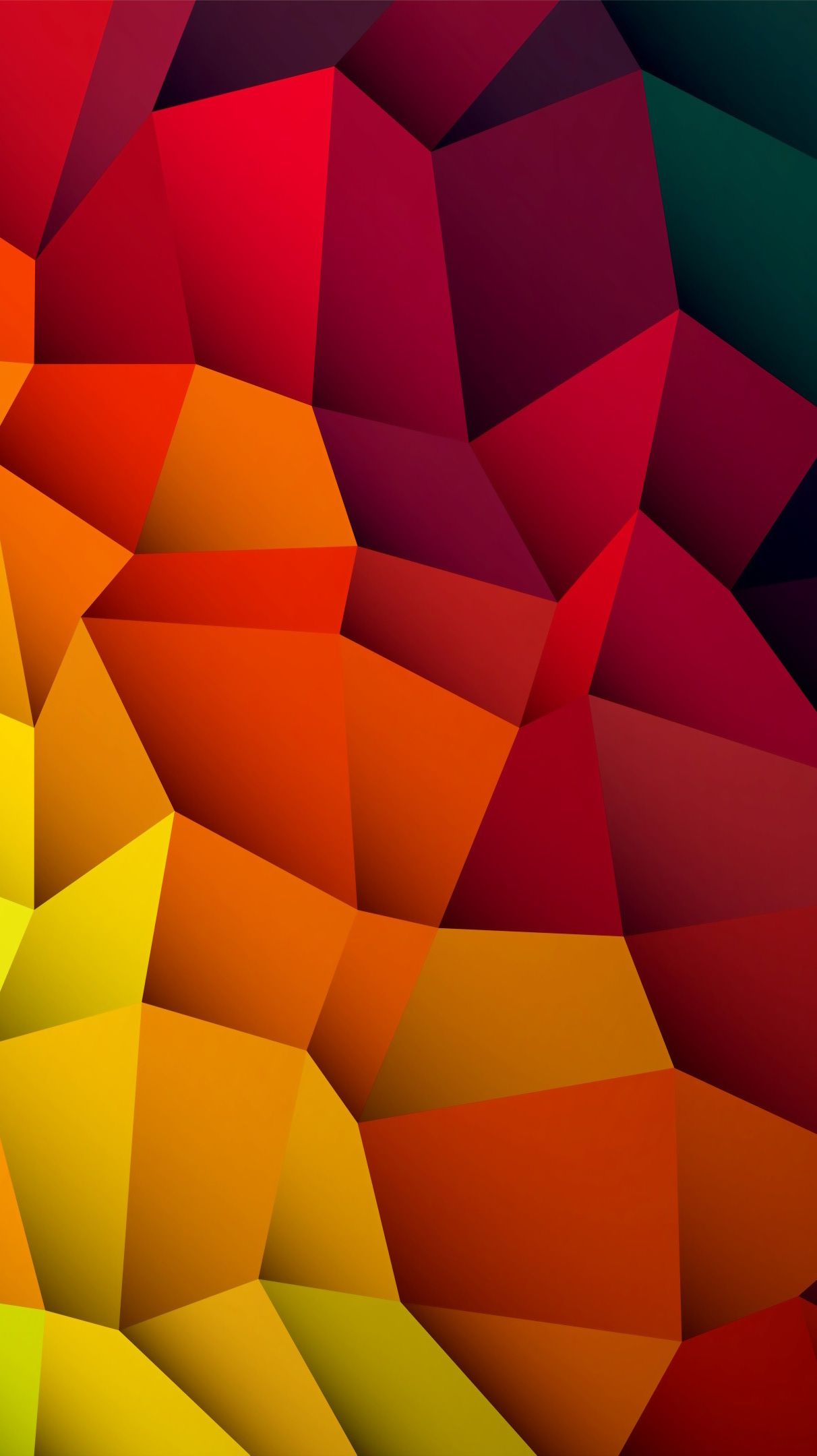 عکس جذاب از گرادیان شکل مثلث با ترکیب رنگ متنوع 