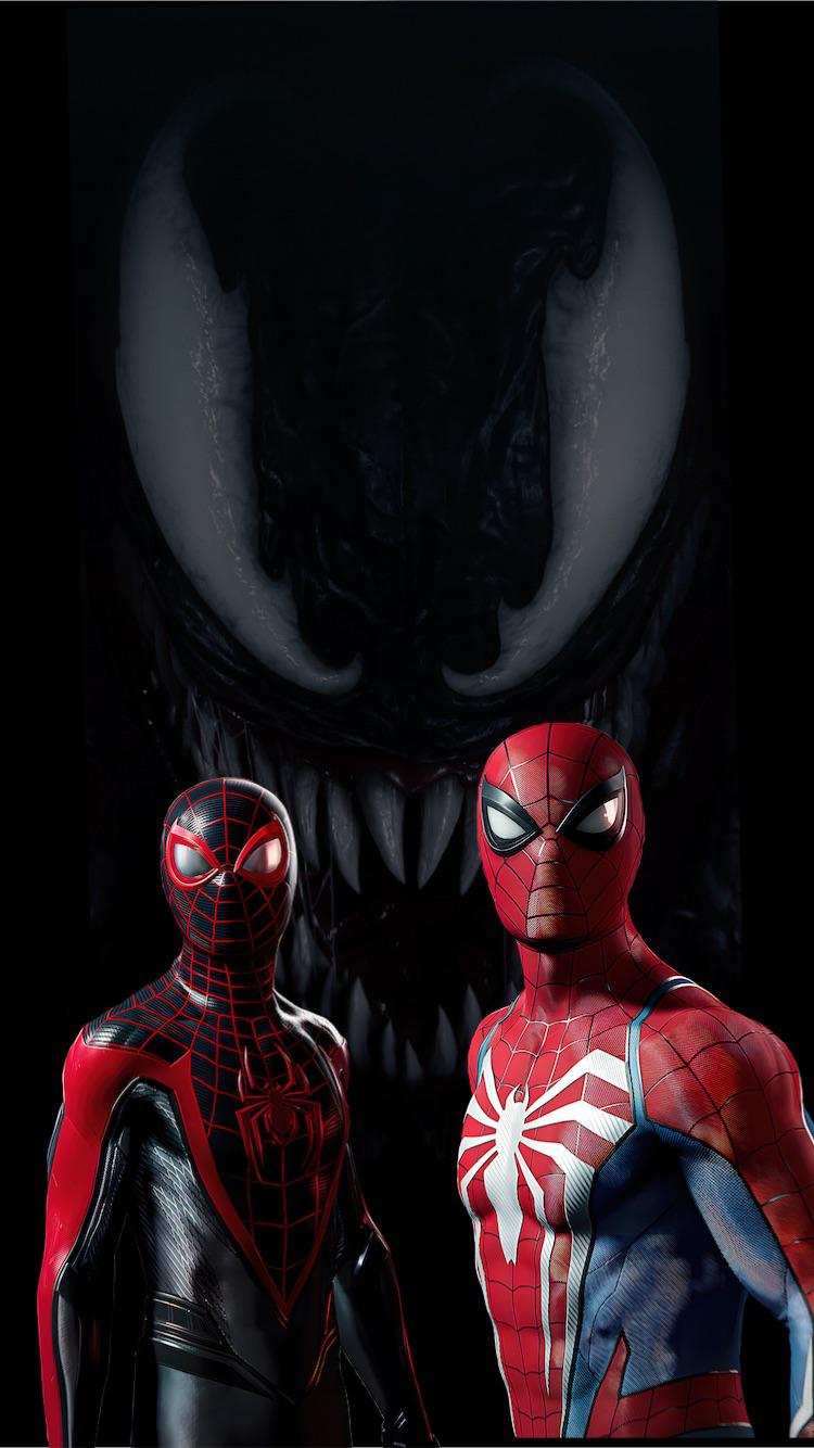 عکس مرد عنکبوتی سیاه و قرمز و ونوم با کیفیت بالا مخصوص تصویر زمینه