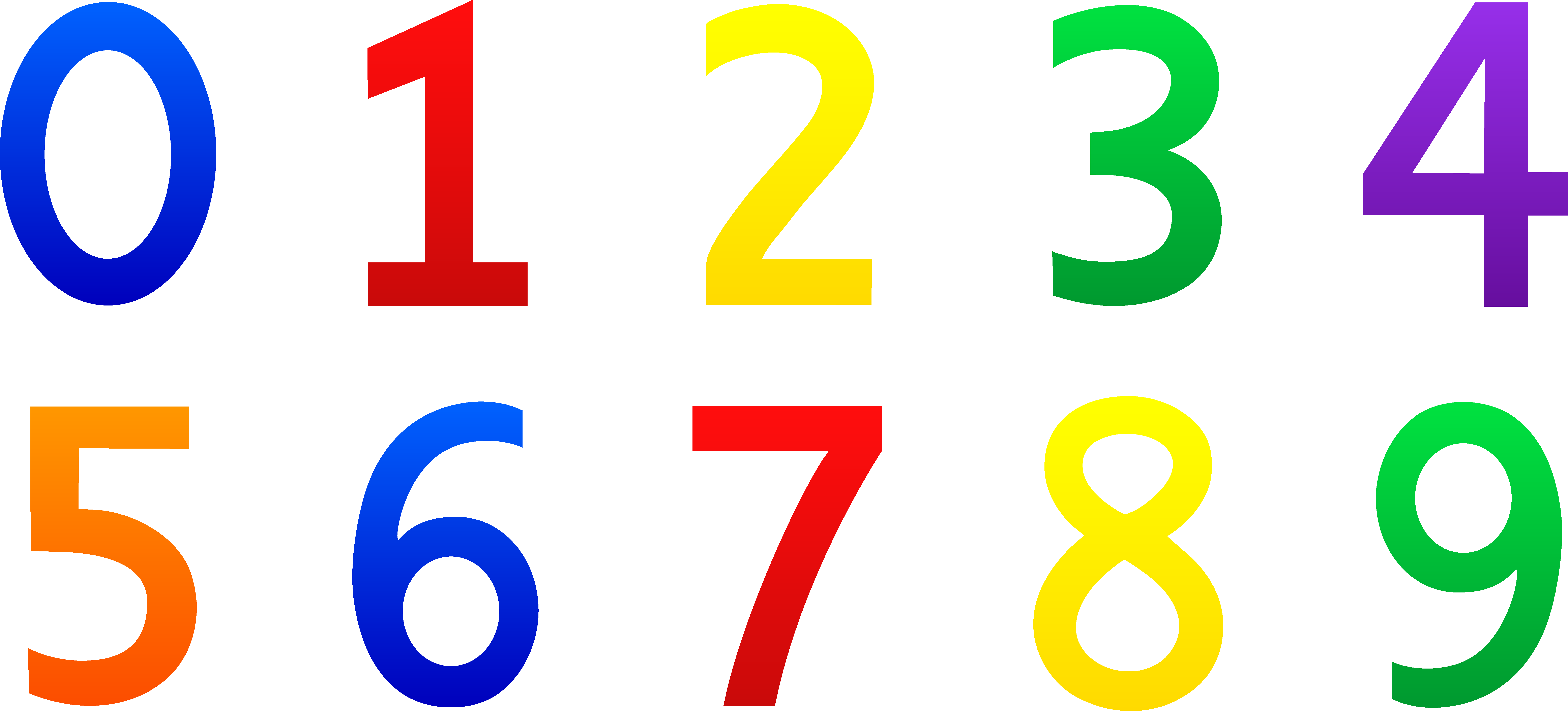 اعداد رنگارنگ و png برای کارهای گرافیکی