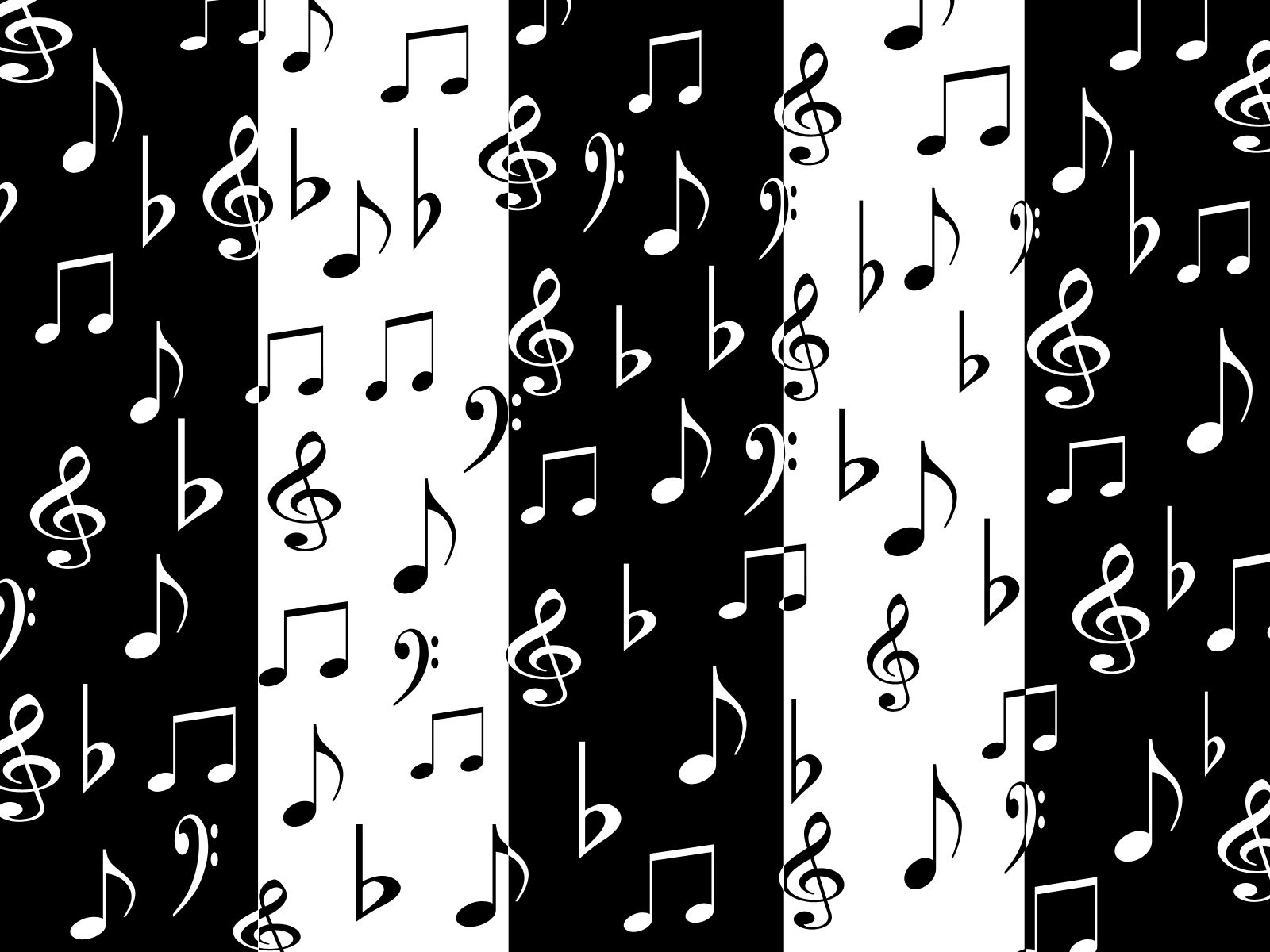 عکس نوت های موسیقی با طرح سیاه و سفید
