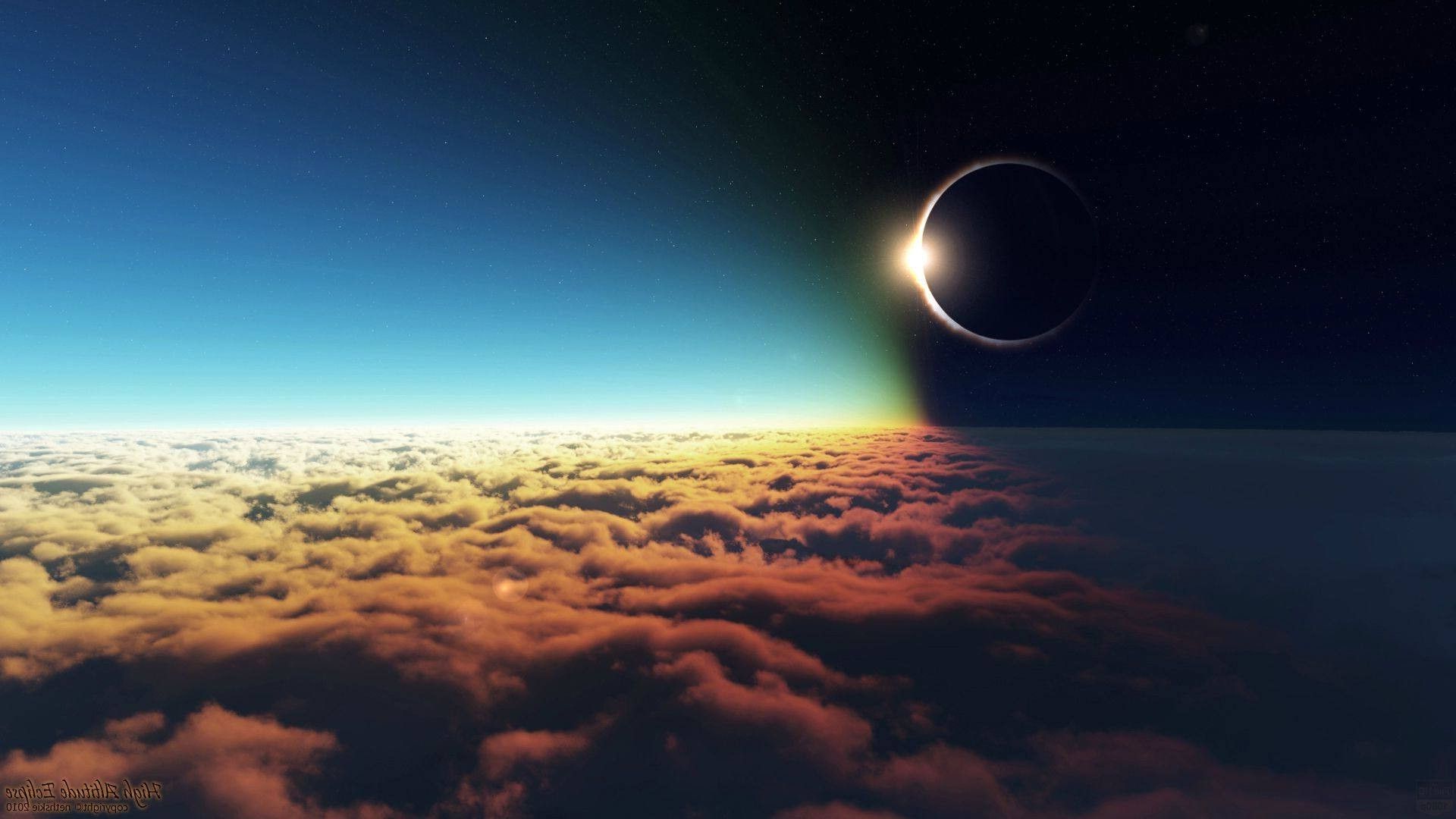 عکس پروفایل هنری HD از خورشید بالای ابرها برای تلگرام
