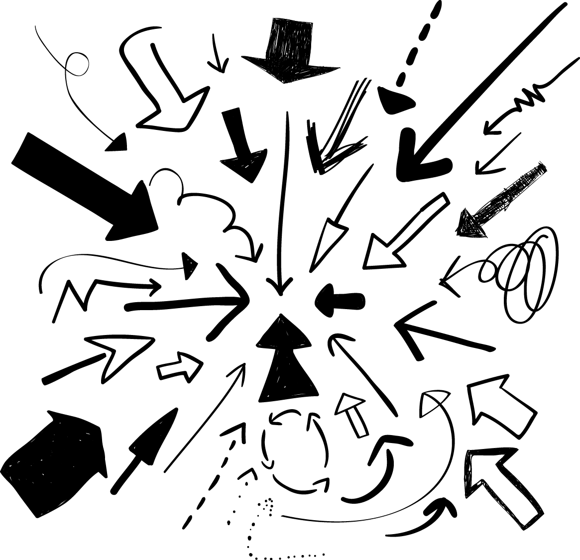 تصویر PNG مجموعه فلش و پیکان سیاه با طرح های مختلف تصویر PNG مجموعه فلش و پیکان سیاه با طرح های مختلف