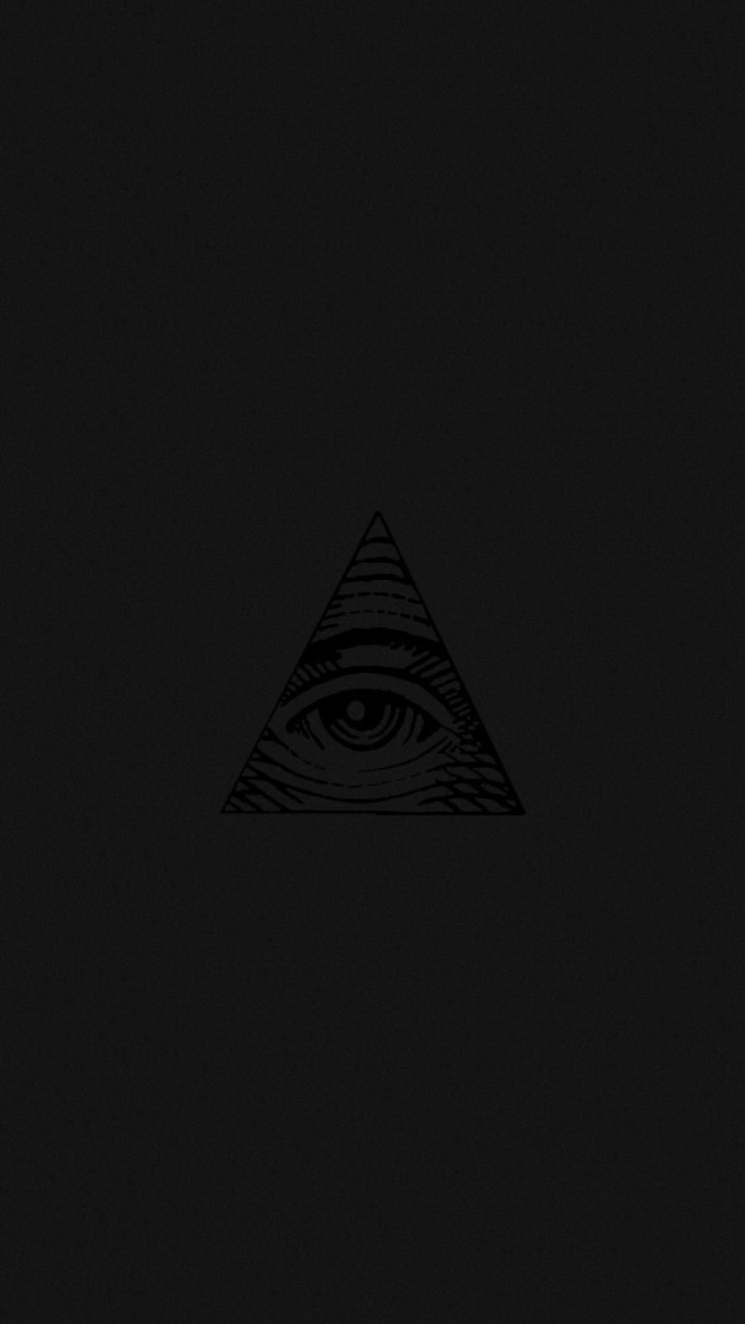 بک گراند تاریک چشم داخل مثلث برای آیفون با کیفیت hd