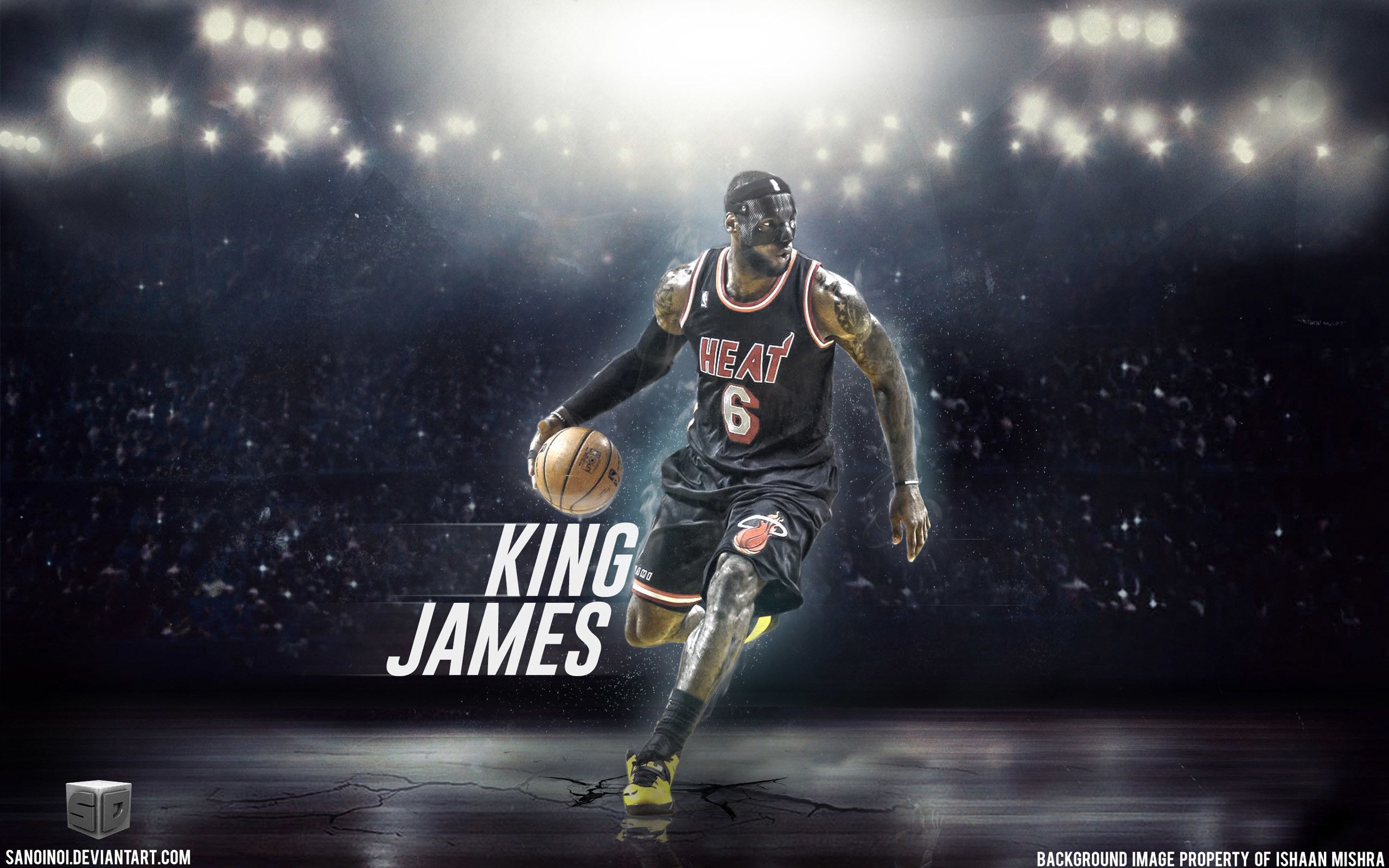 عکس بازیکن قدرتمند بسکتبال LeBron James