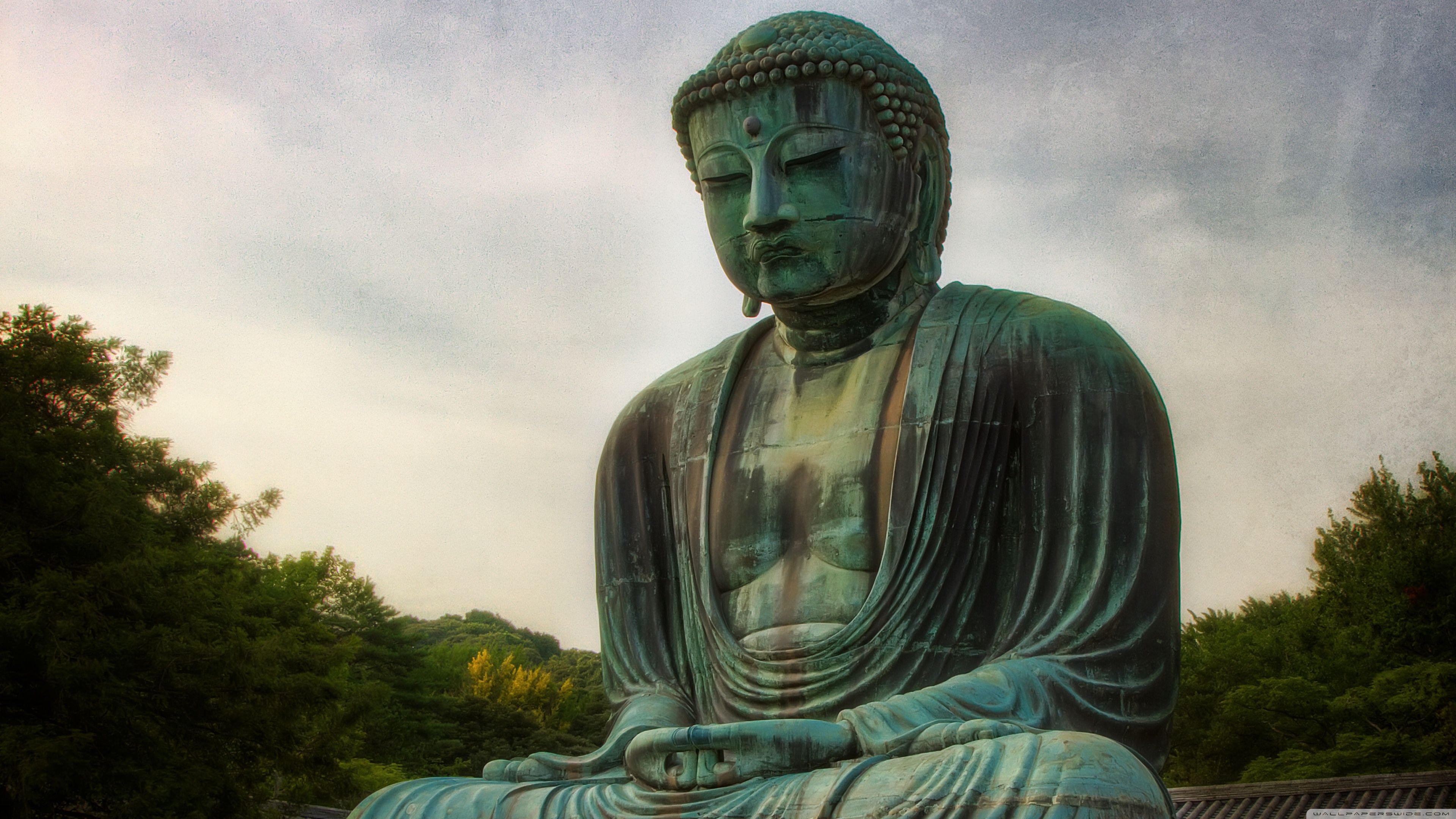 عکس زیبا از تصویر عظیم ترین مجسمه بودا با منظره جذاب و دیدنی