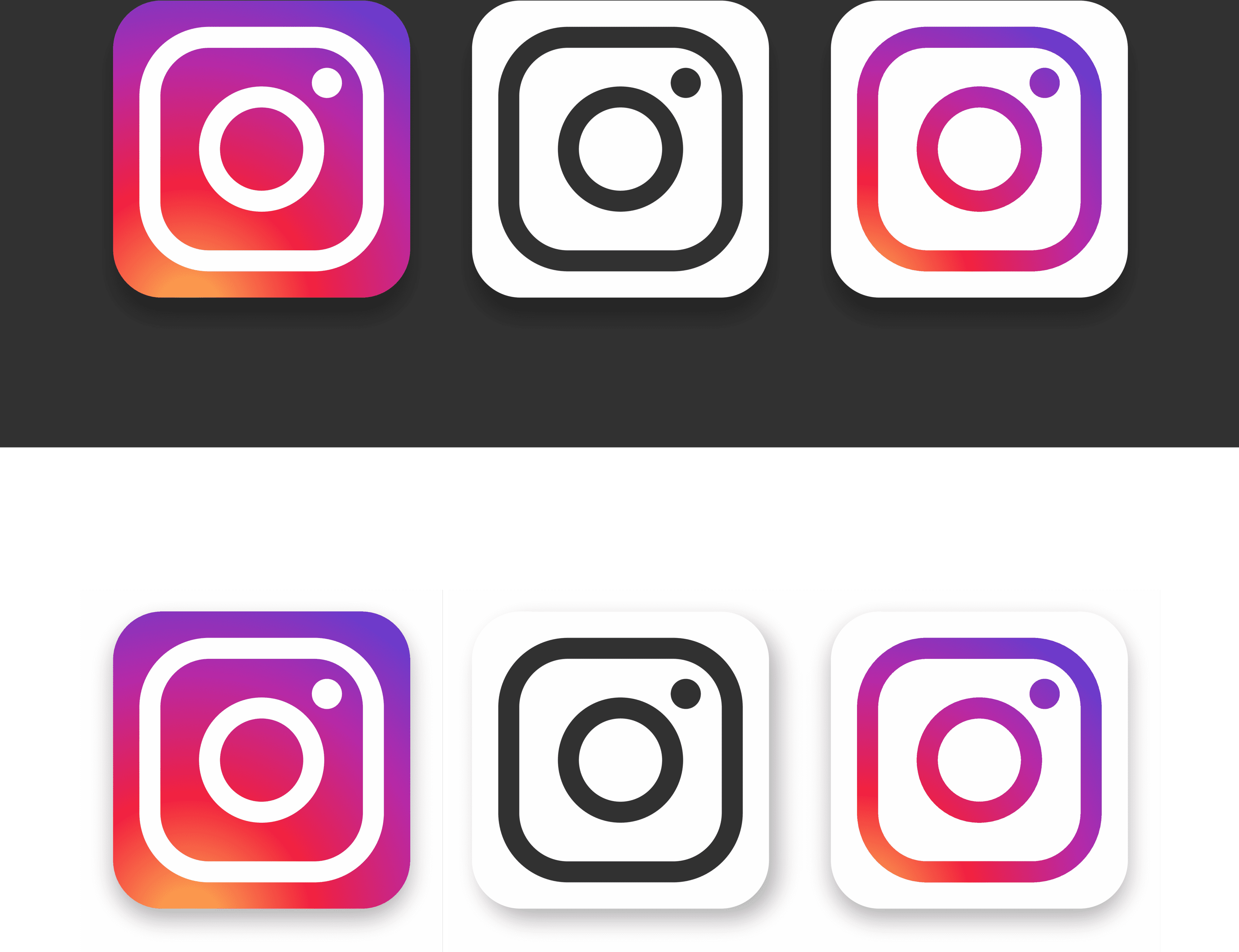 دانلود عکس لوگو های اینستاگرام با پس زمینه و بدون پس زمینه رایگان