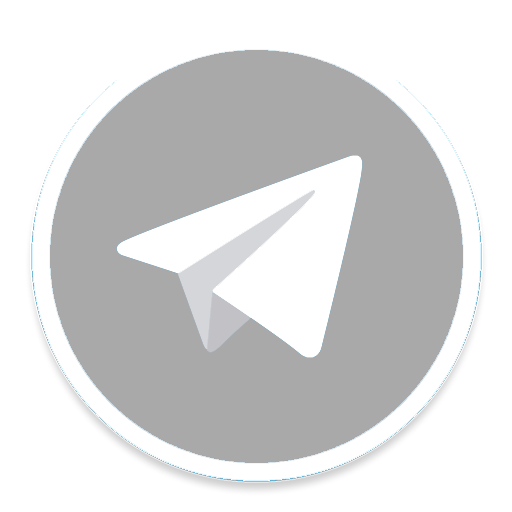دانلود عکس لوگوی تلگرام با کیفیت بالا به رنگ طوسی با طراحی جالب