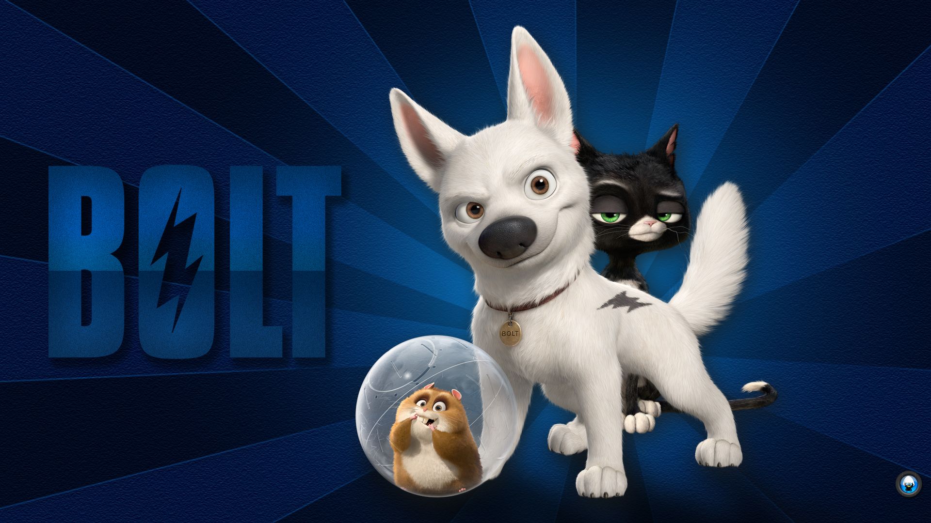 پوستر سگ تیزپا سفید در کارتون معروف Bolt Dog