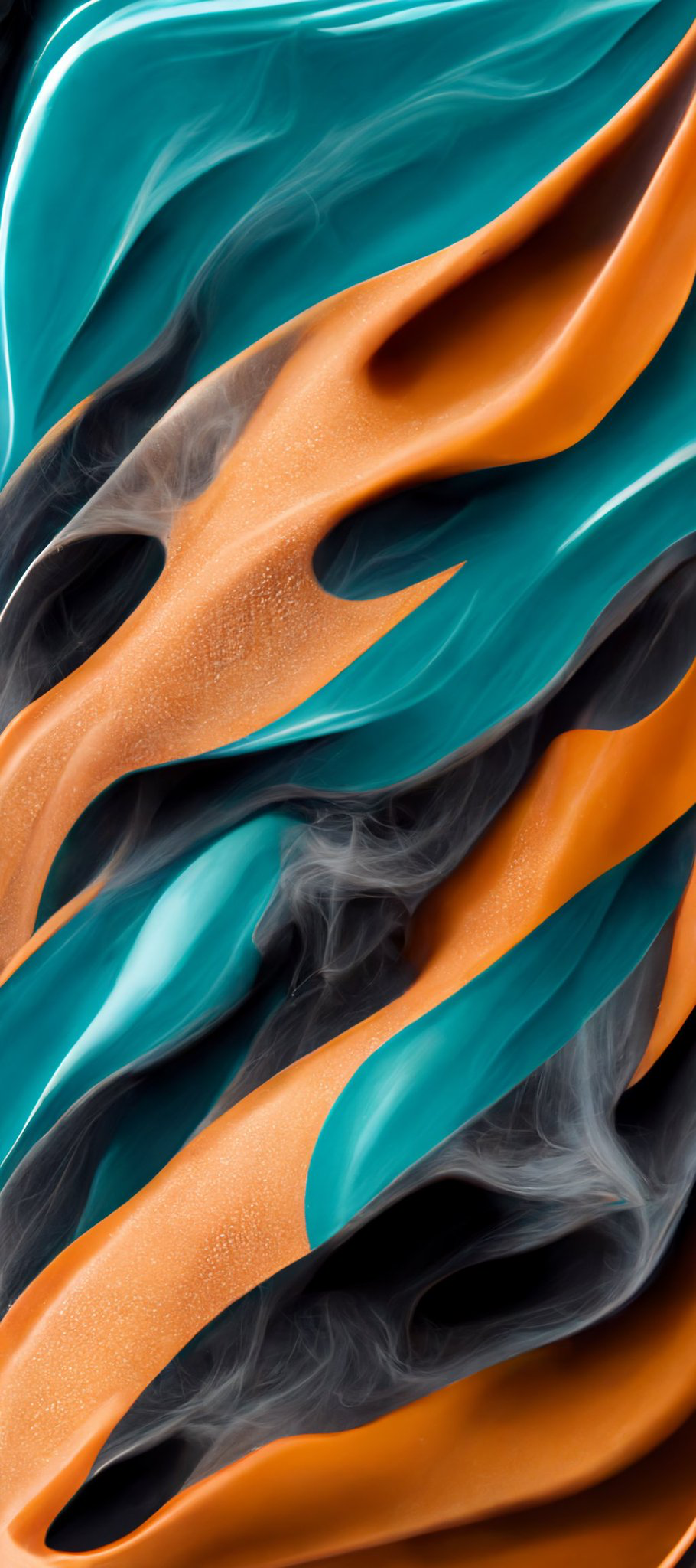 عکس زمینه آبی و نارنجی شیک لاکچری ساخته شده Al یا هوش مصنوعی