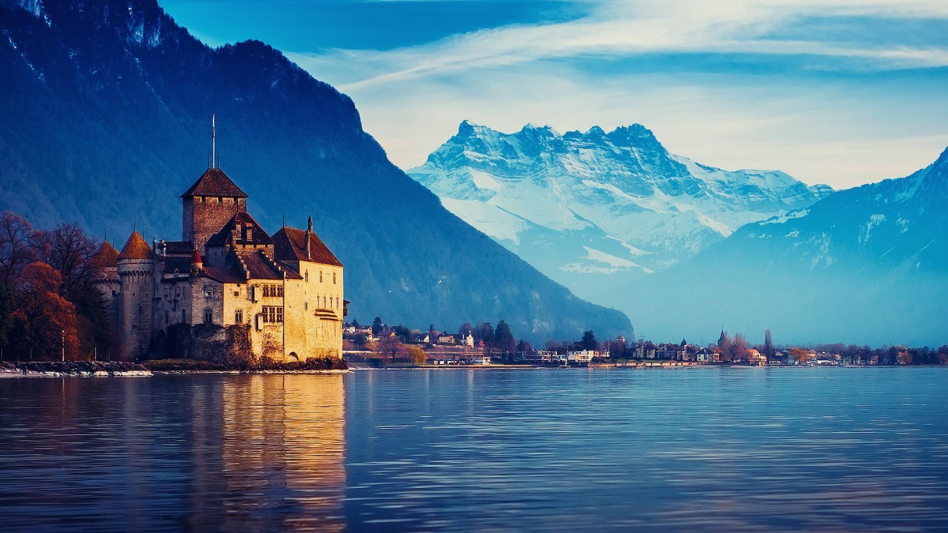 عکس HD دریاچه ی زیبا سوئیس