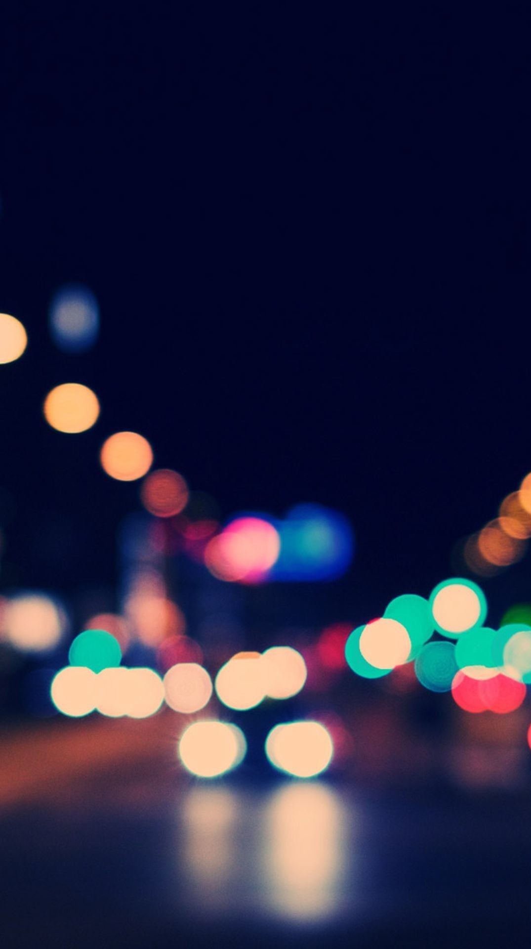 بگ گراند نور رنگارنگ شهر در شب مناسب انواع گوشی