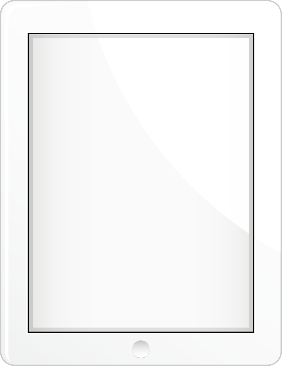 جذاب ترین وکتور صفحه نمایش خالی تبلت به رنگ سفید