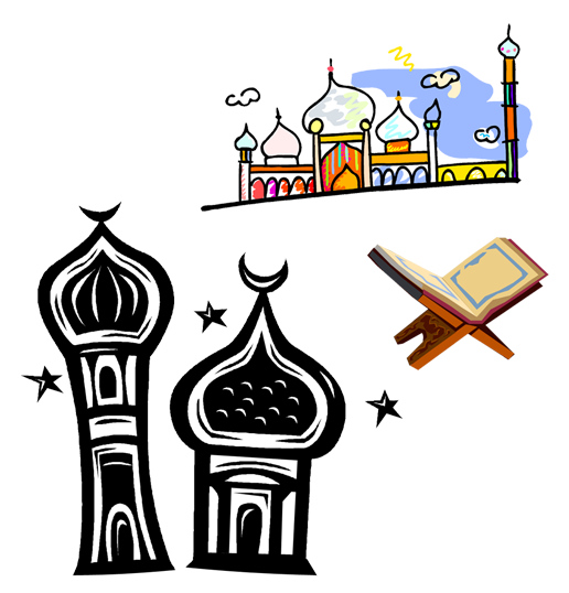 png دوربری شده مسجد و قرآن برای ادیت رمضان