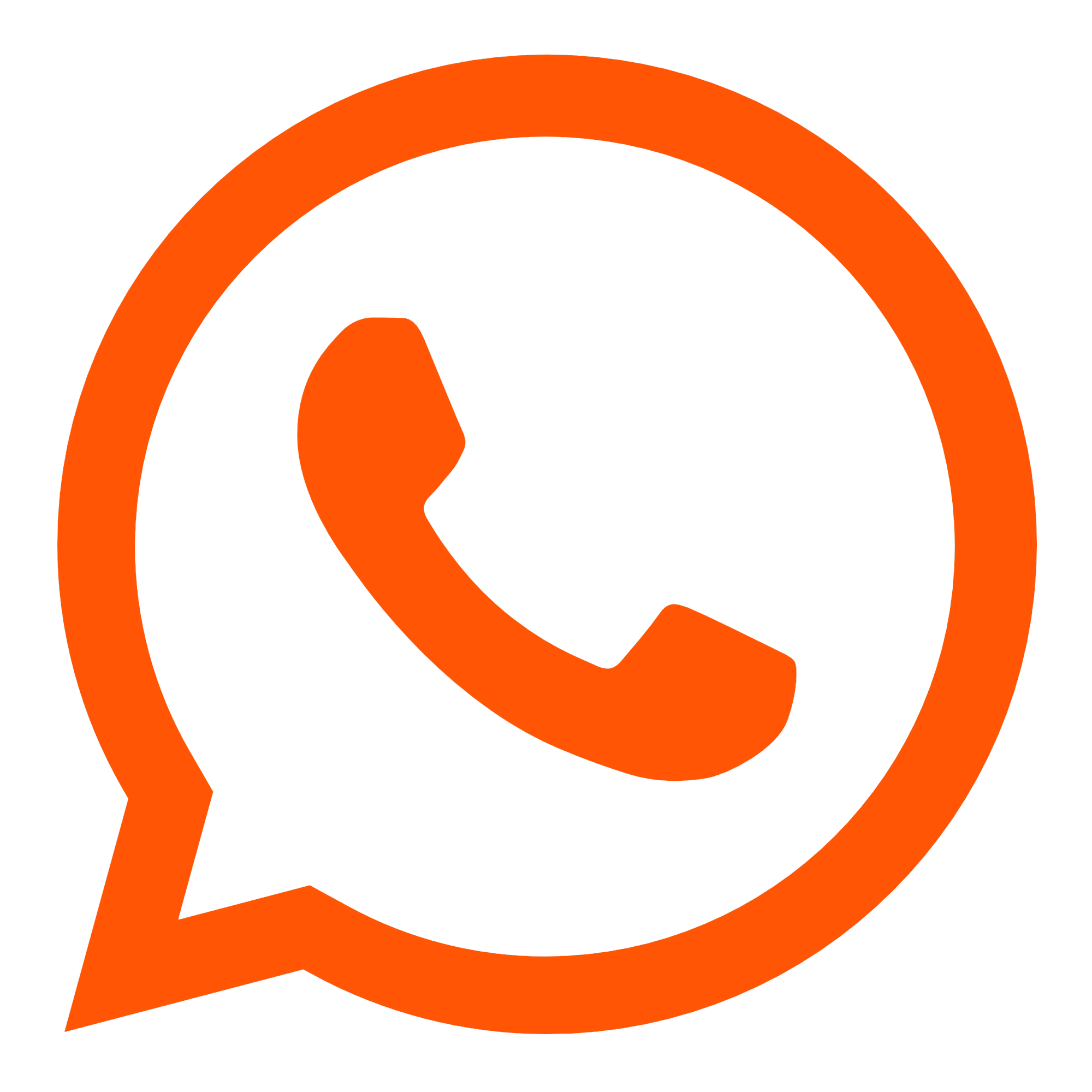 لوگوی واتساپ نارنجی زیبا و رایگان PNG