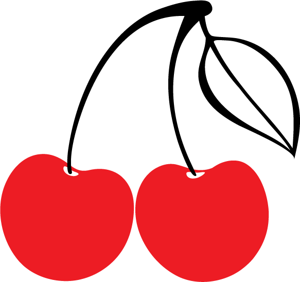 عکس پی‌ ان‌ جی میوه آلبالو قرمز خوشگل با برگ