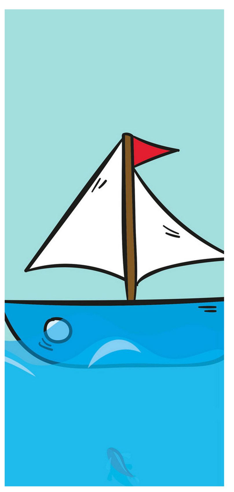 دانلود Background نقاشی قایق قشنگ مخصوص موبایل بچه ها