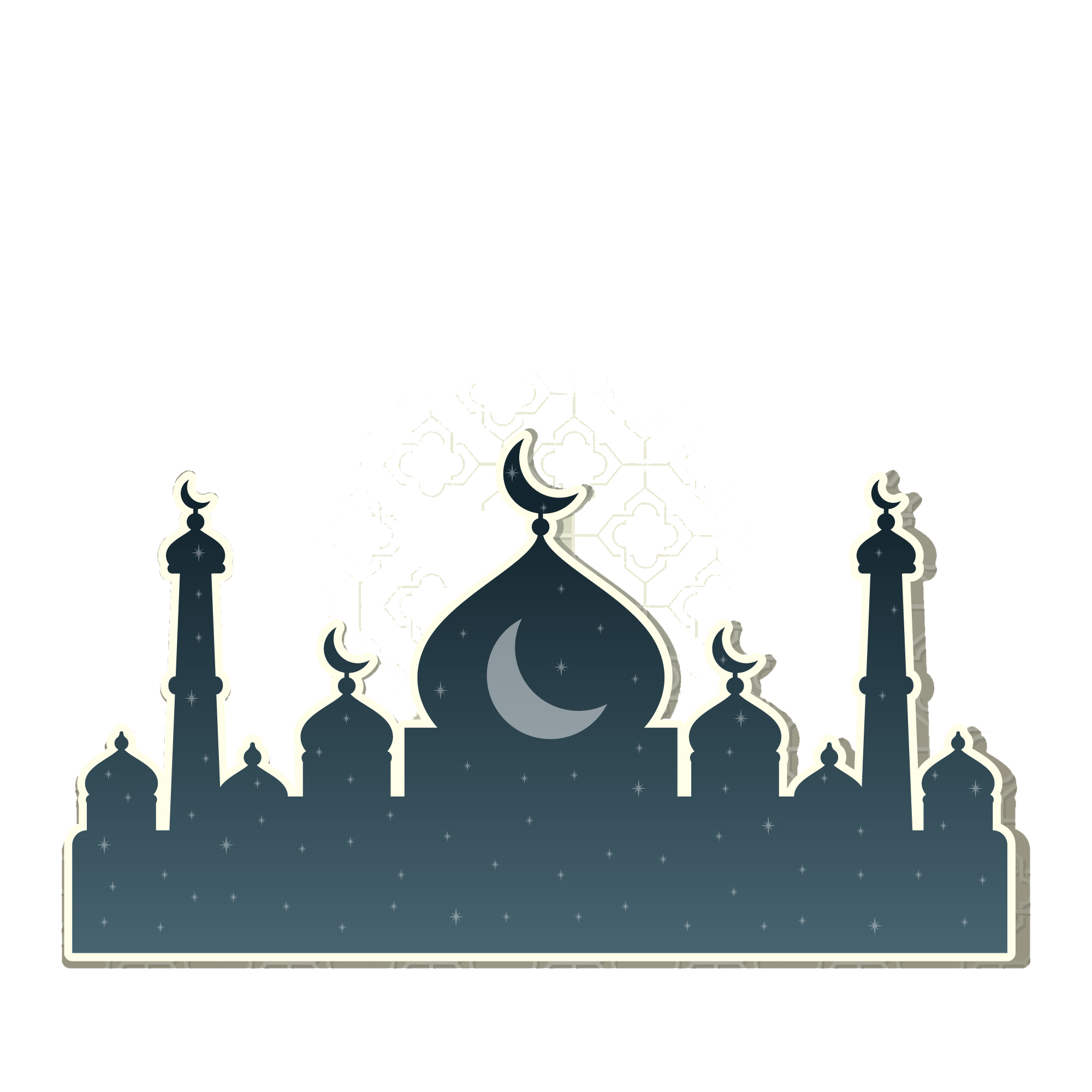 فایل png مسجد در ماه رمضان به فرم دوربری شده 