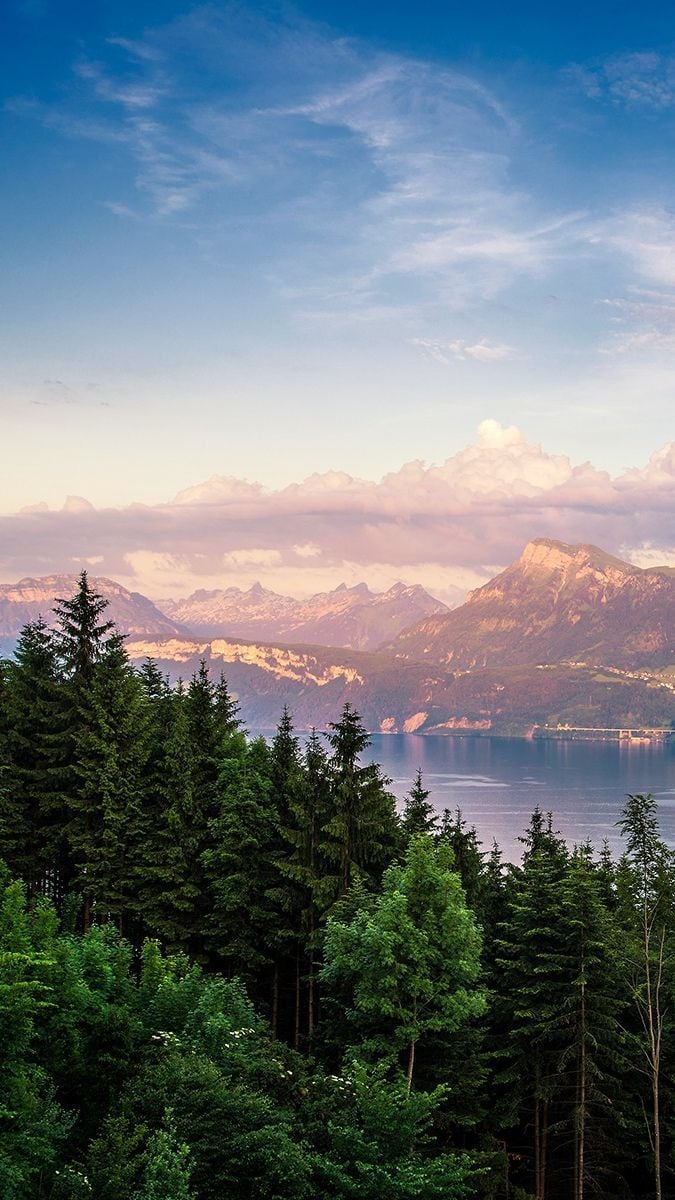 چشم انداز دلچسب Full HD از طبیعت سوئیس برای والپیپر و زمینه گوشی موبایل