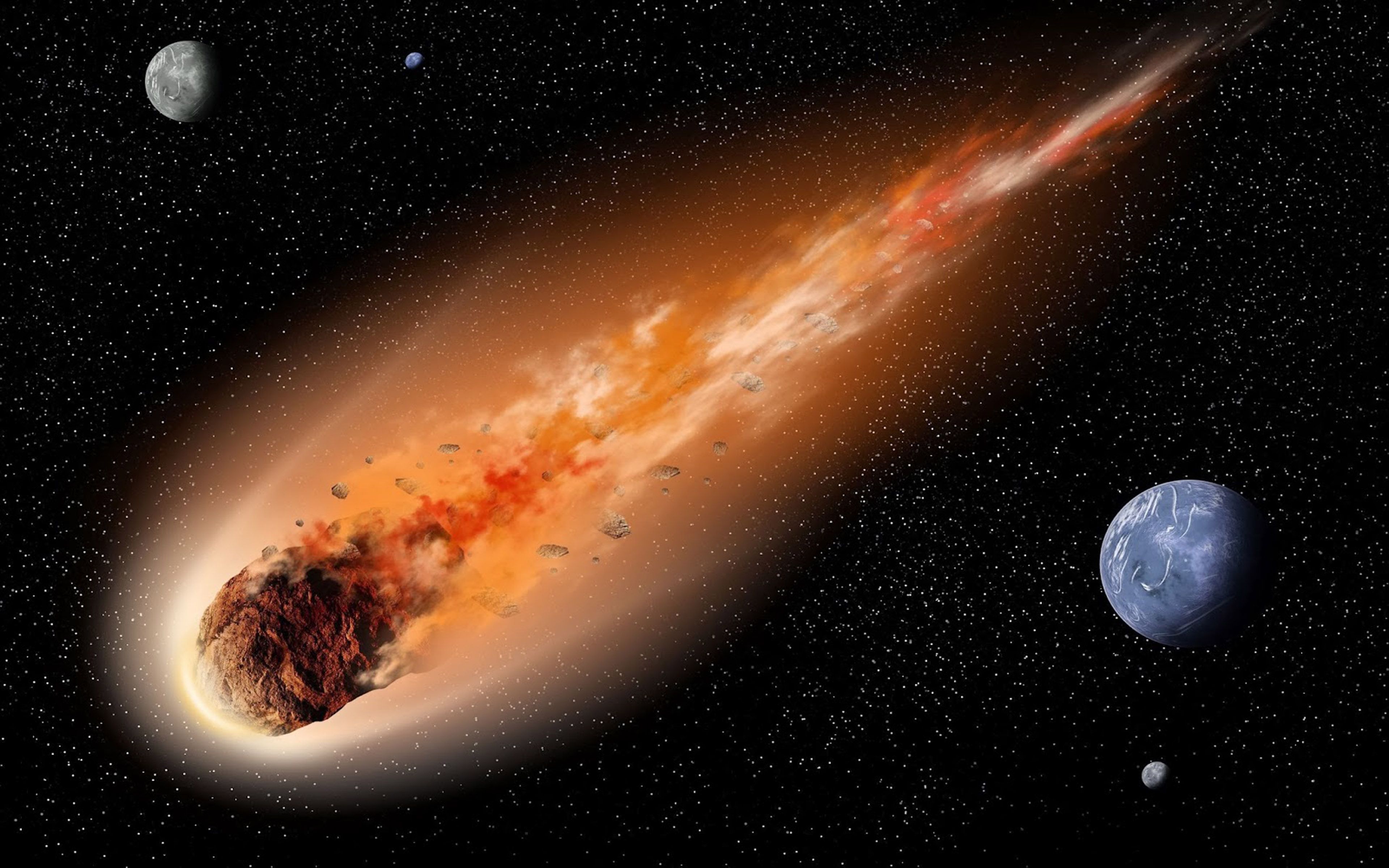 تصویر رویایی از شهاب سنگ درخشان در کمربند سیارکی