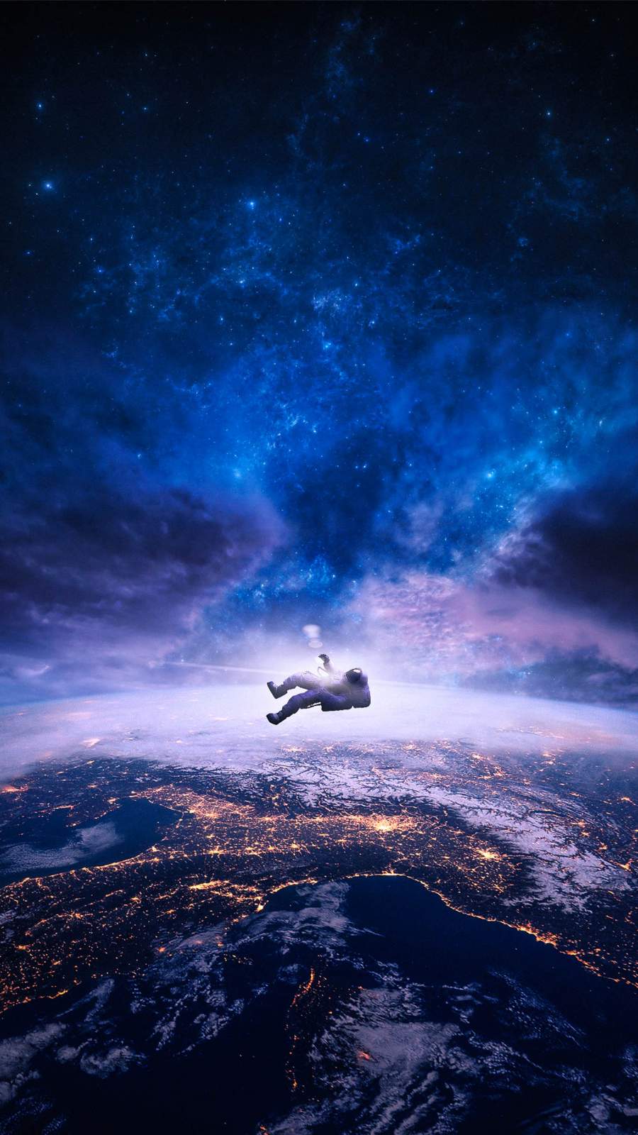 تصویر تماشایی سقوط فضانورد برای زمینه با کیفیت HD