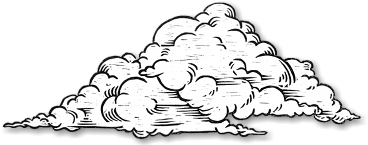 دانلود عکس نقاشی ابر بزرگ ساده PNG