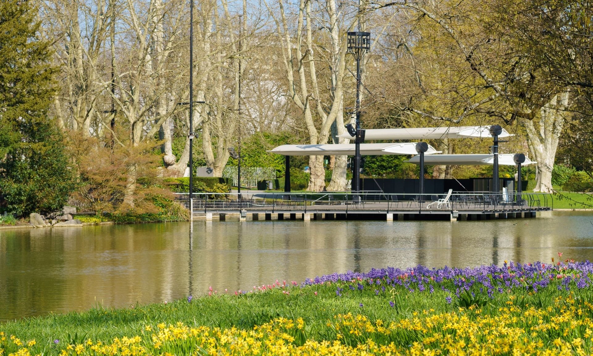 عکس پارک زیبا و مدرن در فصل بهار با کیفیت عالی full hd