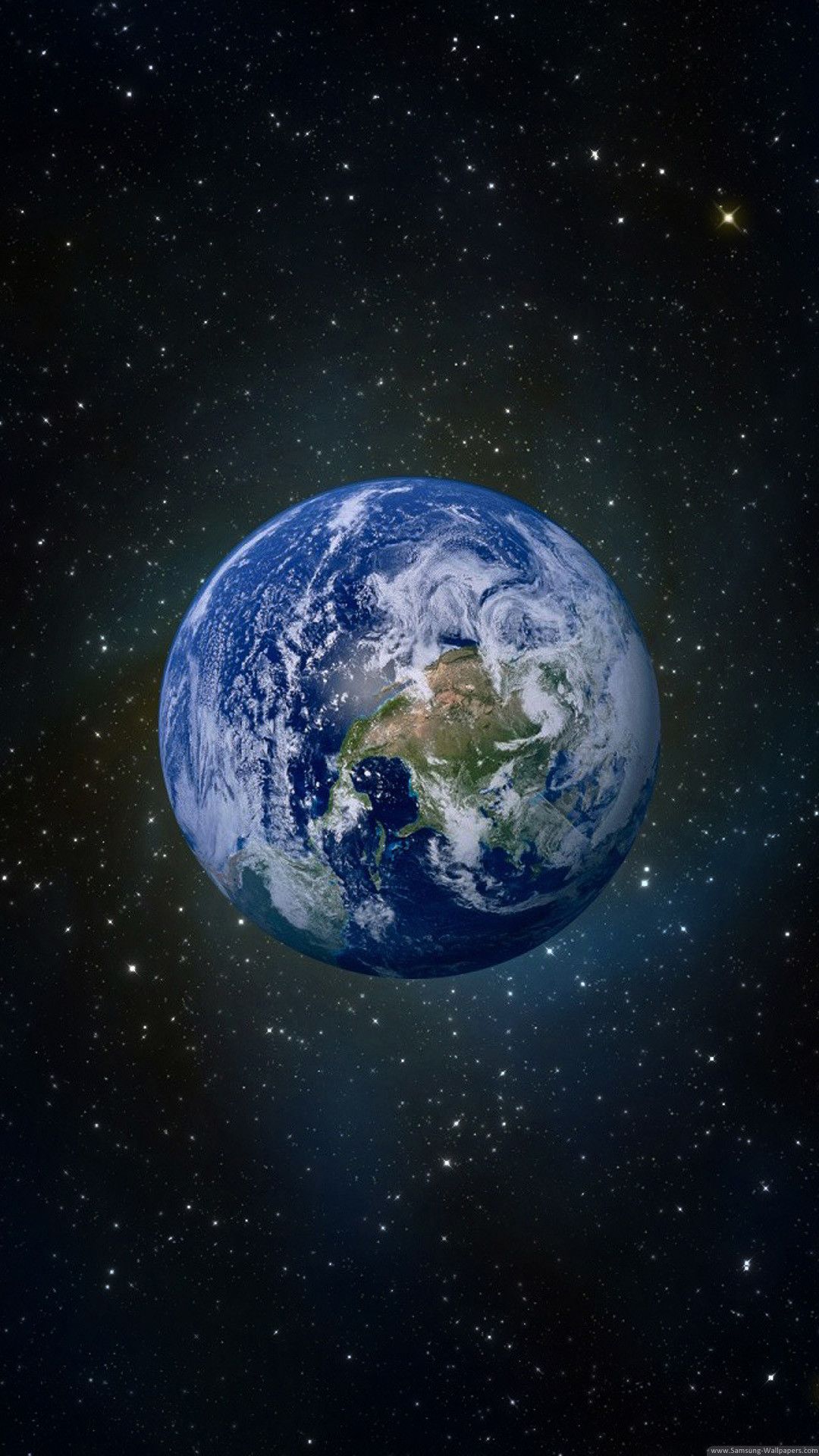 تصویرزمینه رویایی کره زمین در کهکشان پرستاره 2023