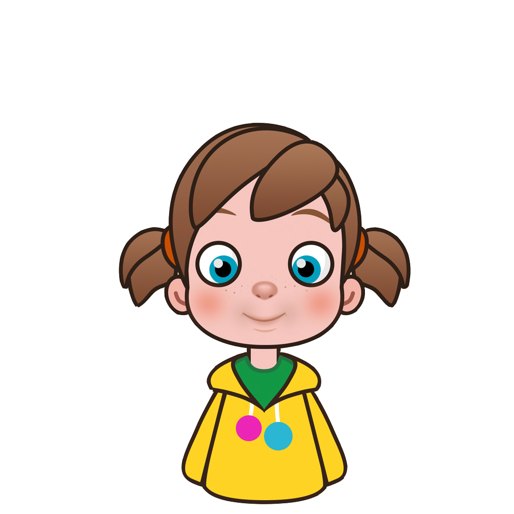 عکس دختر کوچولو بانمک گوگولی با لباس زرد در فرمت png 