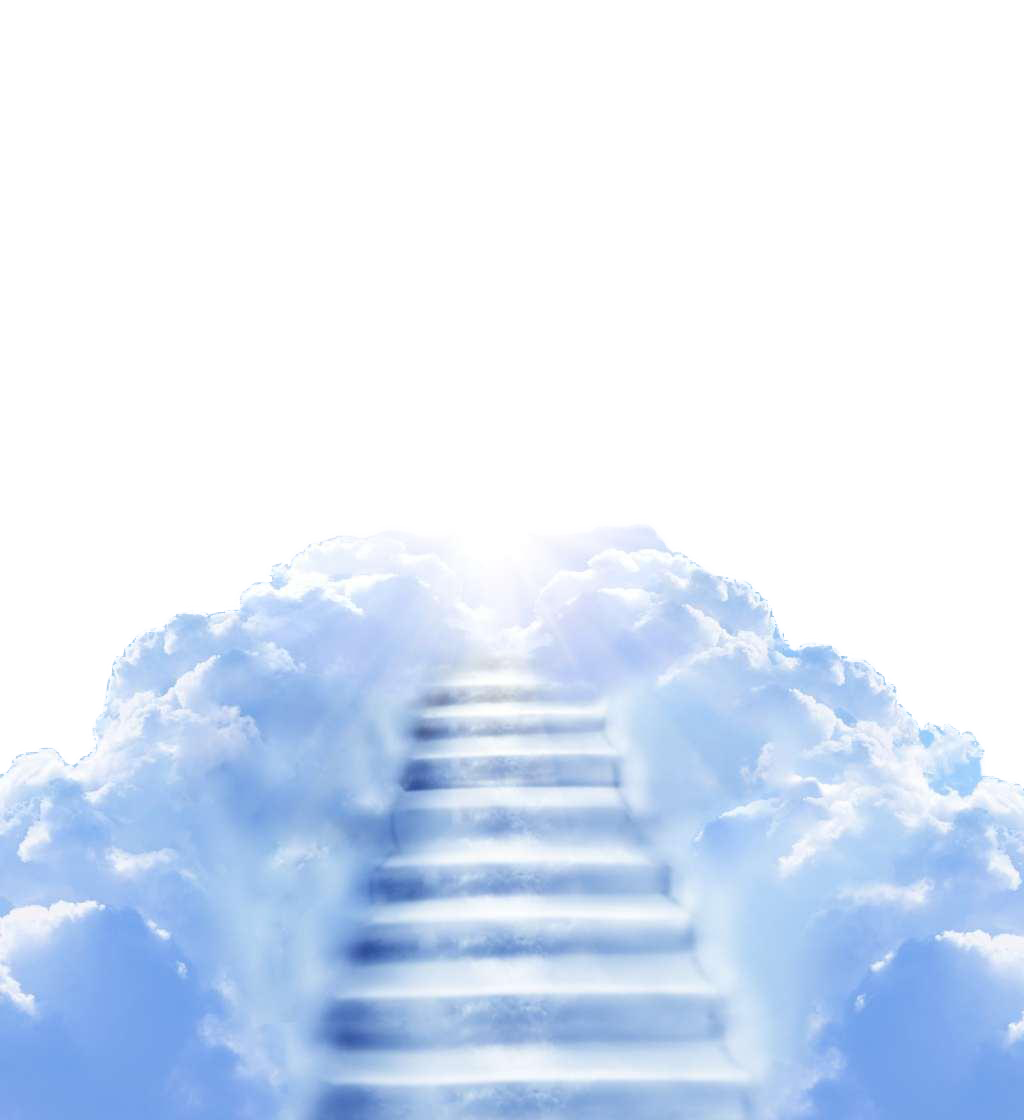 عکس پله های ابری شکل به سمت بهشت بدون پس زمینه