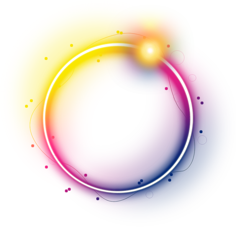 دایره نئونی زیبا با فرمت png برای اینشات