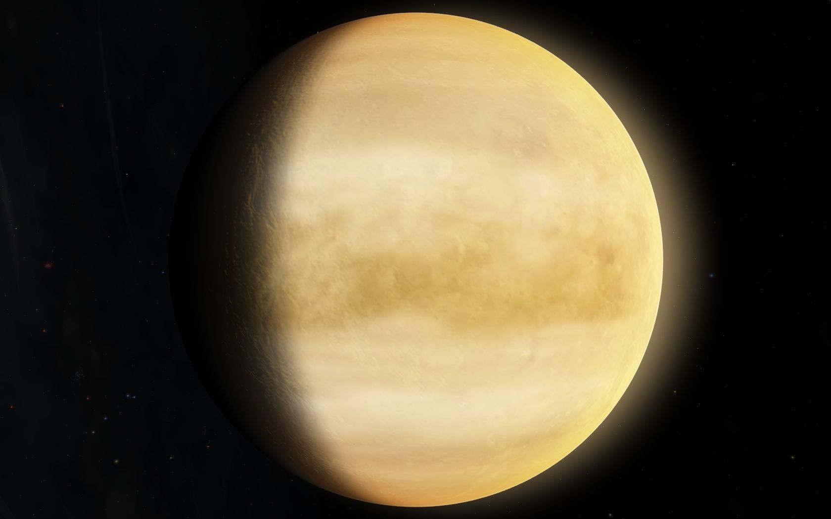 دانلود رایگان JPG سیاره ونوس با بخش های تاریک و روشن