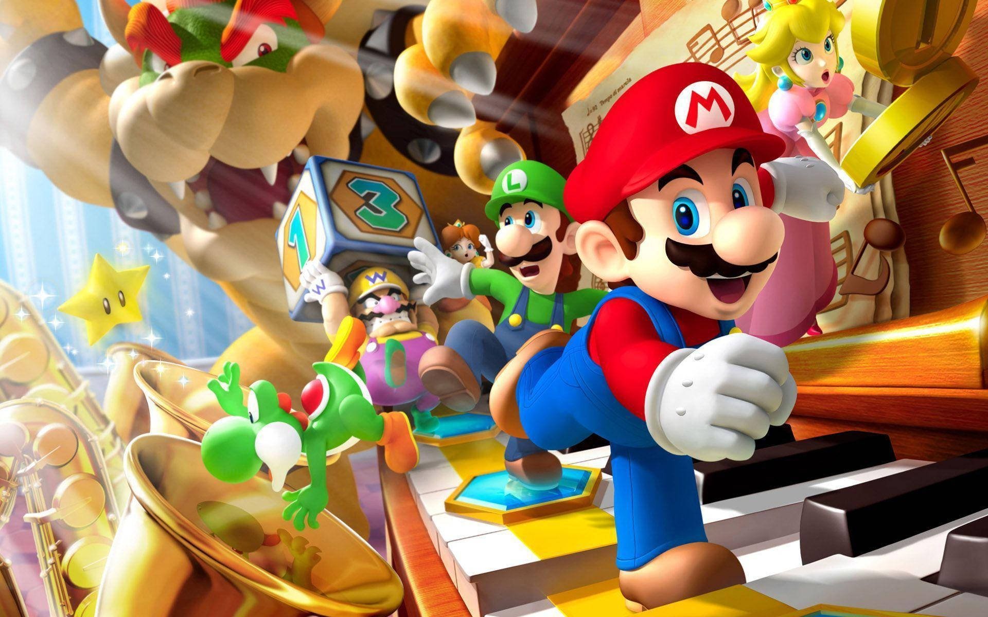 عکس باحال فرار کردن از باوزر در انیمیشن دیدنی Super Mario